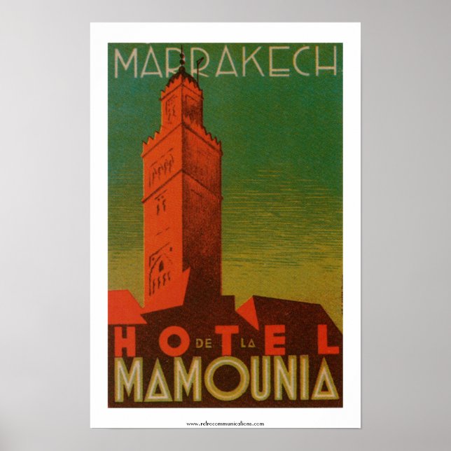 Marrakech Hotel de la Mamounia Poster (Front)