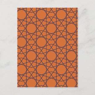 Marrakech Indigo Geometry Postcard