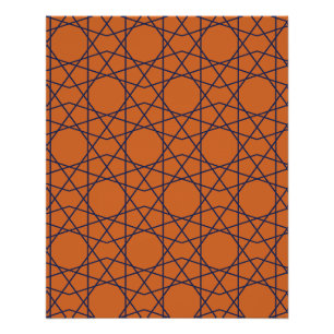 Marrakech Indigo Geometry Poster