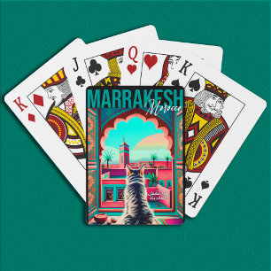 Marrakech Morocco Cat Travel Tourism Souvenir Playing Cards