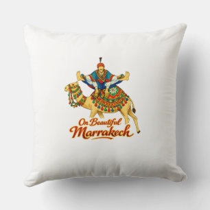 Marrakech Morocco Design Vibrant Travel Art Cushion