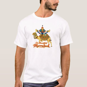 Marrakech Morocco Design Vibrant Travel Art T-Shirt