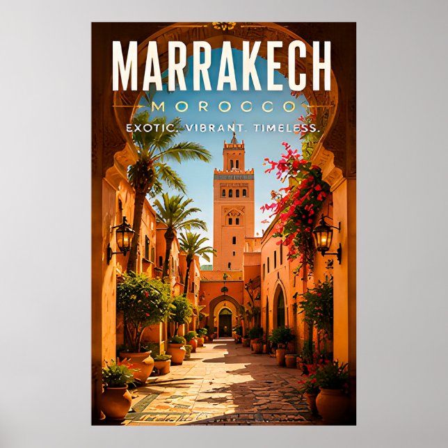 🌺 Marrakech Morocco Exotic City Home Decor 🕌 (Front)