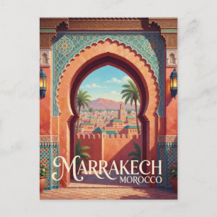Marrakech Morocco Moroccan Architecture Travel Postcard