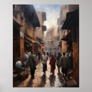 Marrakech Morocco Painting Art Print Poster