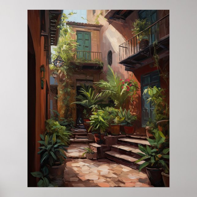 Marrakech Riad Morocco Art Print Poster (Front)