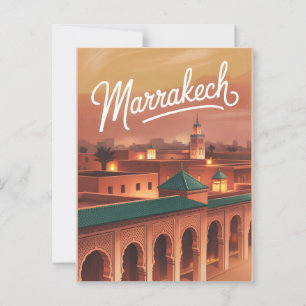 Marrakech vintage postcard