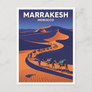 Marrakesh — Caravan of Indigo and Sand Morocco Postcard