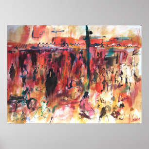 Marrakesh Market Poster