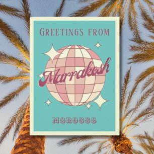 Marrakesh Morocco holiday Retro Vintage Postcard