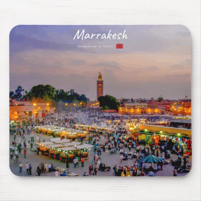 Marrakesh, Morocco - Jemaa el Fnaa Square Mouse Pad (Front)