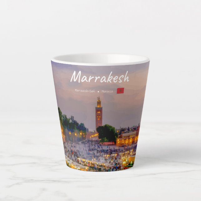 Marrakesh, Morocco - Jemaa el Fnaa Square Small Latte Mug (Front)