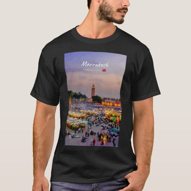 Marrakesh, Morocco - Jemaa el Fnaa Square T-Shirt (Front)
