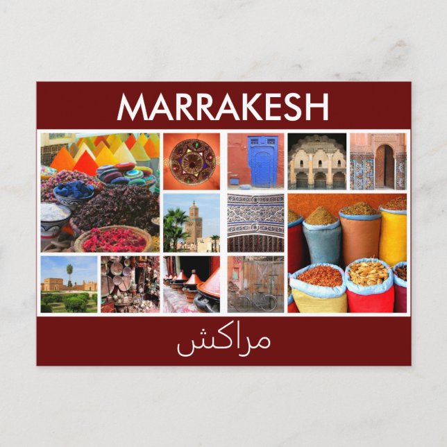 marrakesh morocco scenes postcard (Front)