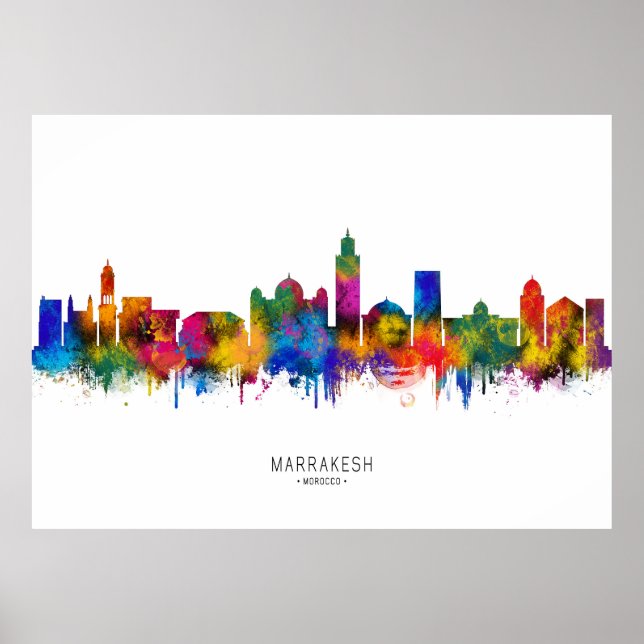 Marrakesh Morocco Skyline Poster (Front)