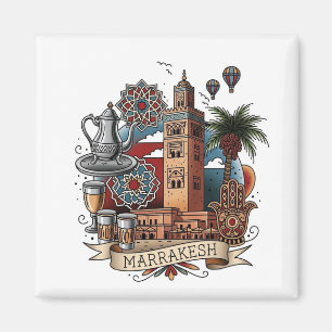 Marrakesh Morocco Travel Magnet