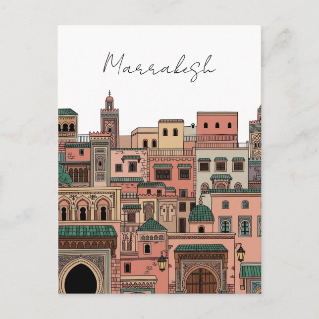 Marrakesh Morocco Travel Postcard (Front)
