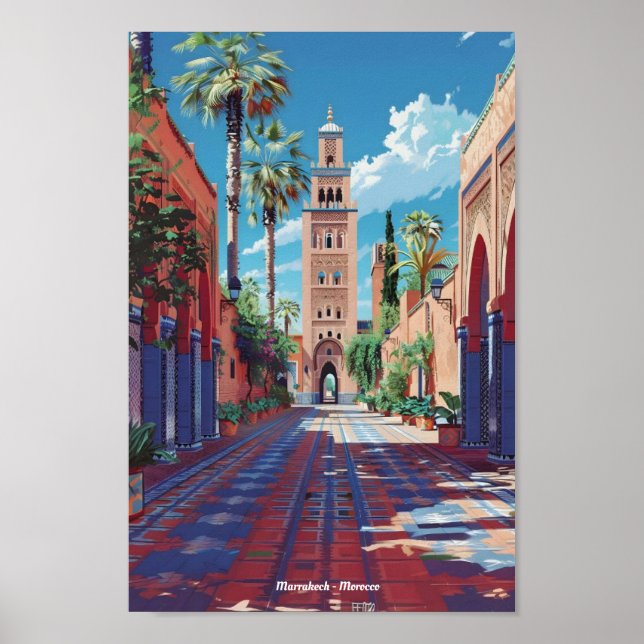 Marrakesh Morocco Travel  Poster (Front)