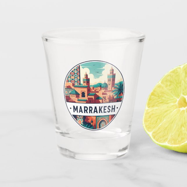Marrakesh Morocco Travel Shot Glass (Front)