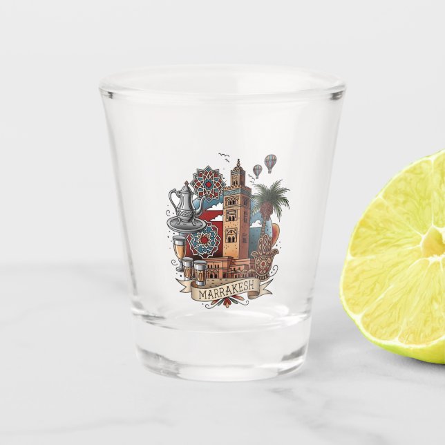Marrakesh Morocco Travel Shot Glass (Front)
