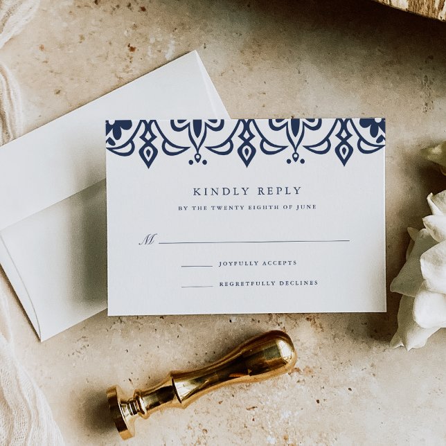 Marrakesh RSVP Card | Navy (Creator Uploaded)