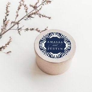 Marrakesh Wedding Sticker   Navy
