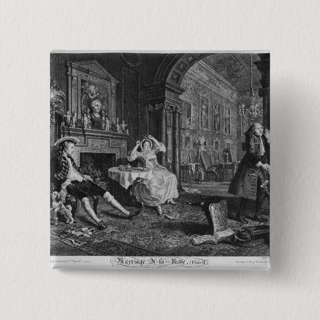 Marriage a la Mode 15 Cm Square Badge (Front)