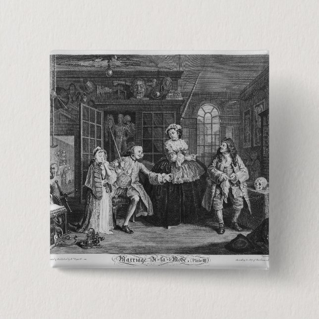 Marriage a la Mode 15 Cm Square Badge (Front)