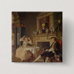 Marriage a la Mode:II- The Tete a Tete, c.1743 15 Cm Square Badge