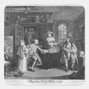 Marriage a la Mode Square Sticker