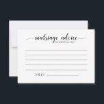 Marriage Advice For The New Mr. And Mrs.<br><div class="desc">These marriage advice cards are the perfect way for guests to give the couple advice at their wedding or any of their wedding events.</div>