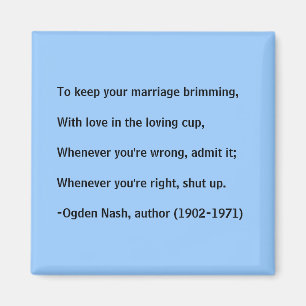 Marriage advice - magnet