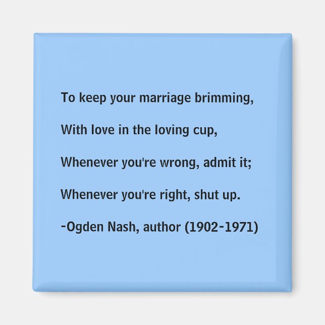 Marriage advice - magnet (Front)