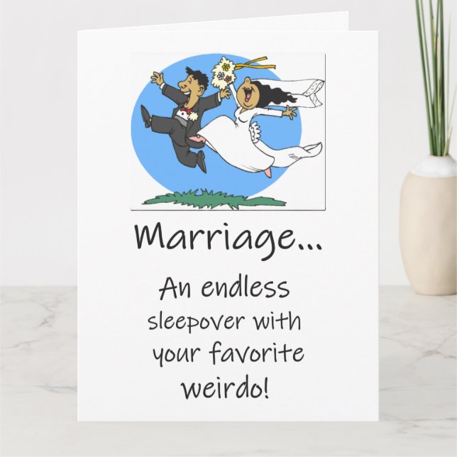 Marriage An endless sleepover with your favourite Card (Front)