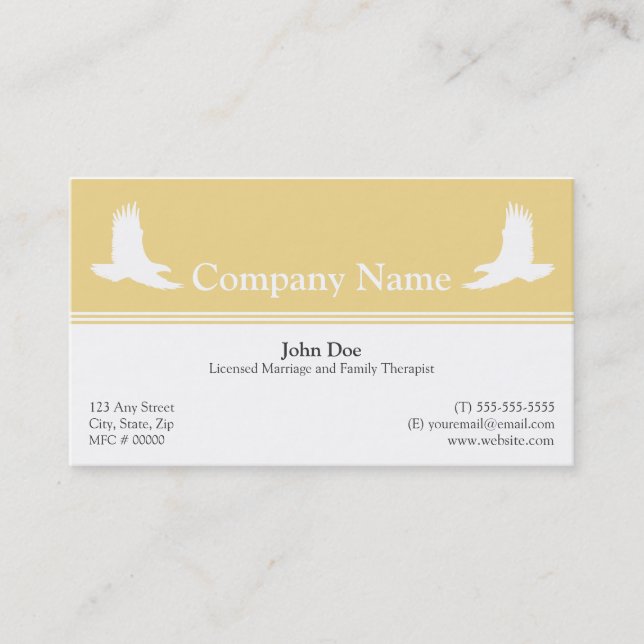 Marriage and Family Therapist Business Card (Front)