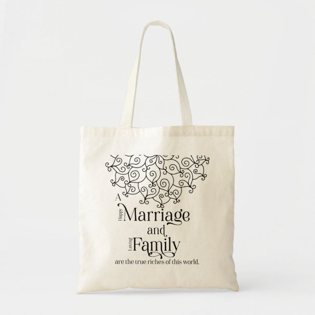 Marriage and Family Tote Bag(Natural) Bag (Front)