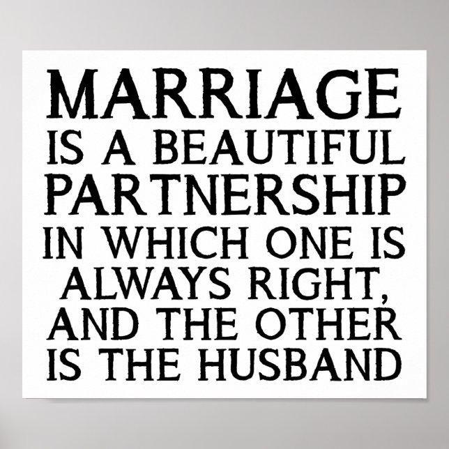 Marriage Arguement Funny Poster (Front)