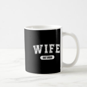 Marriage Bachelor Party Wife and Hubby Est 2026 Coffee Mug