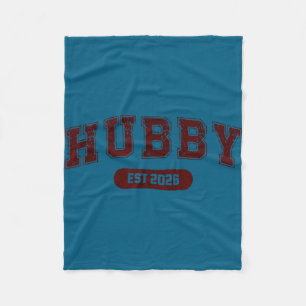 Marriage bachelor party wife and hubby est 2026 fleece blanket