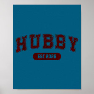 Marriage bachelor party wife and hubby est 2026 poster