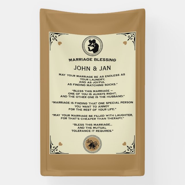 Marriage Blessing Gift Banner (Vertical)