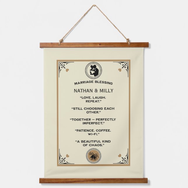 Marriage Blessing Gift Hanging Tapestry (Front)