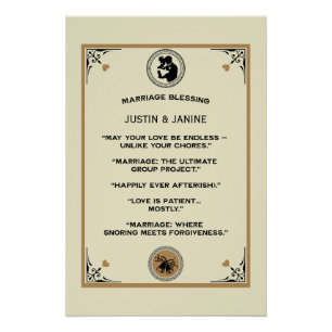 Marriage Blessing Gift Poster
