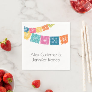 Marriage - Boda - Wedding Papel Picado  Napkins