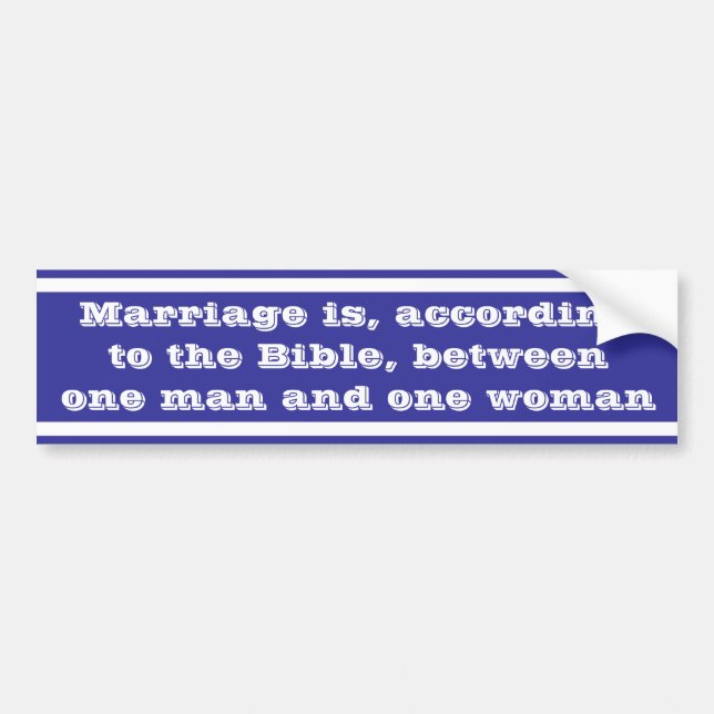 Marriage Bumper Sticker (Front)