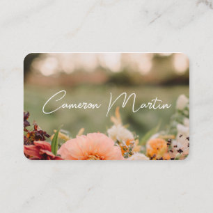 Marriage Celebrant simple floral Business Card