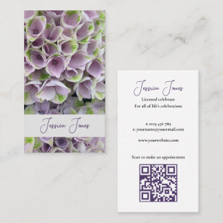 Marriage Celebrant Simple Mauve Floral Business Card