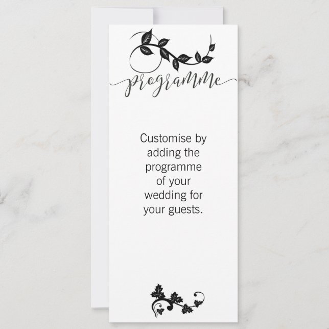 Marriage Celebration Programme (Front)