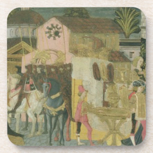 Marriage ceremony painted on cassone panel, Floren Coaster