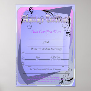 Marriage Certificate Poster
